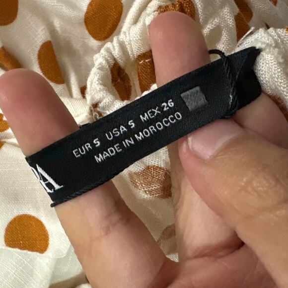 Zara Womens Small Polka Dot Tank Mini Dress Sundress Romantic Dainty Vacation - Picture 5 of 8